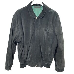 Vintage Galleria Benson & Hedges Men's Genuine Leather Suede Bomber Jacket L‎